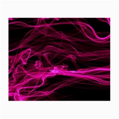 Abstract Pink Smoke On A Black Background Small Glasses Cloth (2-side) by Nexatart