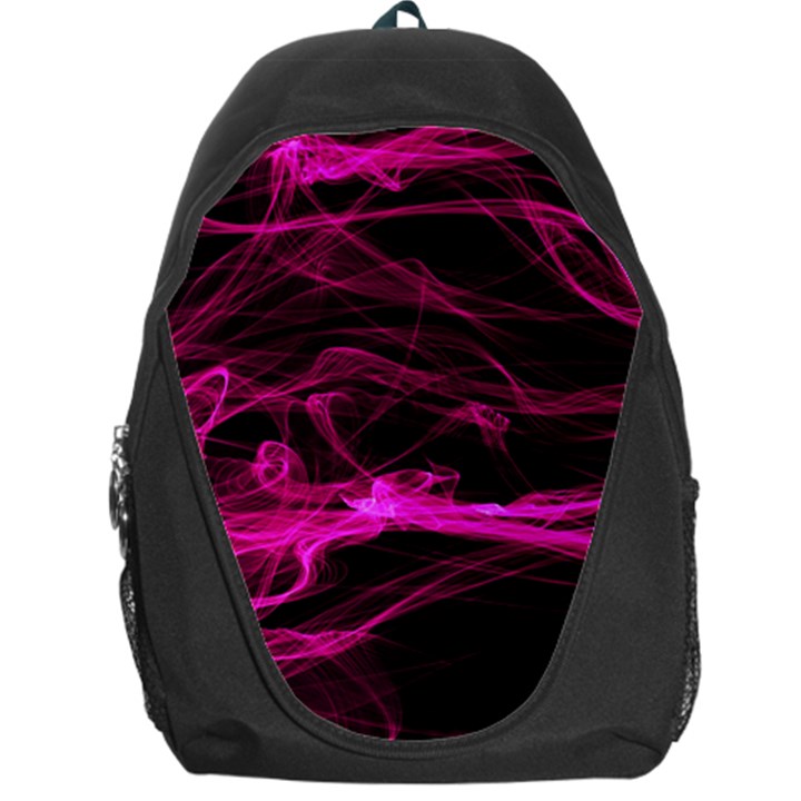 Abstract Pink Smoke On A Black Background Backpack Bag