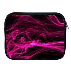 Abstract Pink Smoke On A Black Background Apple Ipad 2/3/4 Zipper Cases by Nexatart