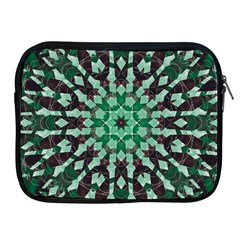 Abstract Green Patterned Wallpaper Background Apple Ipad 2/3/4 Zipper Cases by Nexatart