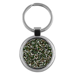 Camouflaged Seamless Pattern Abstract Key Chains (round)  by Nexatart