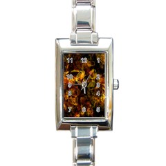 Autumn Colors In An Abstract Seamless Background Rectangle Italian Charm Watch by Nexatart