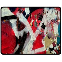 Abstract Graffiti Background Wallpaper Of Close Up Of Peeling Double Sided Fleece Blanket (medium) 