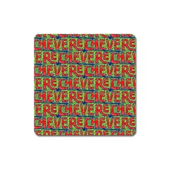 Typographic Graffiti Pattern Square Magnet by dflcprints
