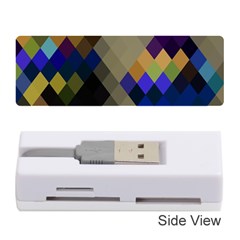 Background Of Blue Gold Brown Tan Purple Diamonds Memory Card Reader (stick)  by Nexatart