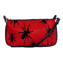 Illustration With Spiders Shoulder Clutch Bags by Nexatart