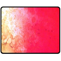 Abstract Red And Gold Ink Blot Gradient Double Sided Fleece Blanket (medium) 