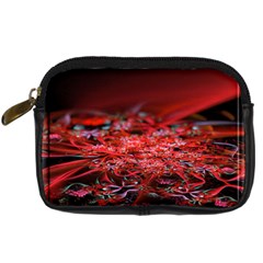 Red Fractal Valley In 3d Glass Frame Digital Camera Cases by Nexatart
