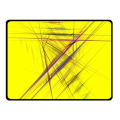 Fractal Color Parallel Lines On Gold Background Fleece Blanket (small) by Nexatart