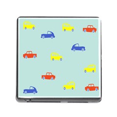 Car Yellow Blue Orange Memory Card Reader (square) by Mariart