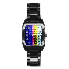 A Creative Colorful Background Stainless Steel Barrel Watch by Nexatart