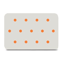Diamond Polka Dot Grey Orange Circle Spot Plate Mats by Mariart