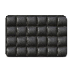 Black Cell Leather Retro Car Seat Textures Small Doormat  by Nexatart