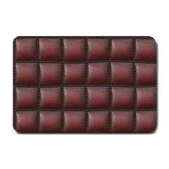 Red Cell Leather Retro Car Seat Textures Small Doormat  by Nexatart