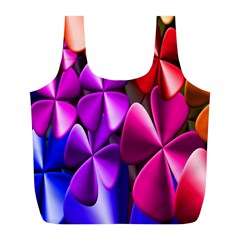 Colorful Flower Floral Rainbow Full Print Recycle Bags (l) 