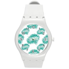 Happy Easter Theme Graphic Round Plastic Sport Watch (m) by dflcprints