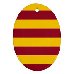 Oswald s Stripes Red Yellow Ornament (oval)
