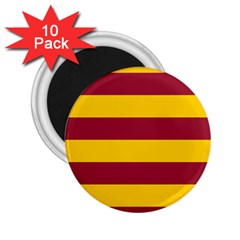 Oswald s Stripes Red Yellow 2 25  Magnets (10 Pack) 