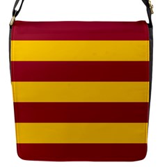 Oswald s Stripes Red Yellow Flap Messenger Bag (s)