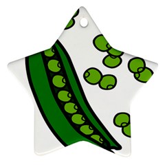 Peas Green Peanute Circle Star Ornament (two Sides)