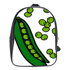 Peas Green Peanute Circle School Bags(large)  by Mariart