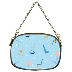 Seat Blue Polka Dot Chain Purses (two Sides)  by Mariart