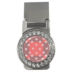 Seed Life Seamless Remix Flower Floral Red White Money Clips (cz) 