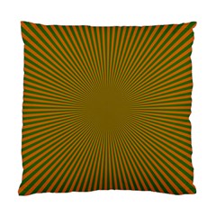 Stripy Starburst Effect Light Orange Green Line Standard Cushion Case (one Side) by Mariart