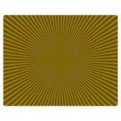 Stripy Starburst Effect Light Orange Green Line Double Sided Flano Blanket (medium) 