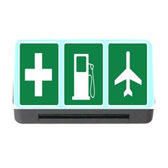 Traffic Signs Hospitals, Airplanes, Petrol Stations Memory Card Reader With Cf by Mariart