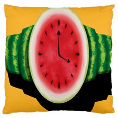 Watermelon Slice Red Orange Green Black Fruite Time Large Cushion Case (two Sides)