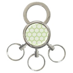 Wood Star Green Circle 3-ring Key Chains