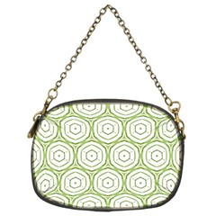 Wood Star Green Circle Chain Purses (two Sides)  by Mariart