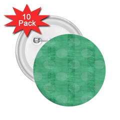 Polka Dot Scrapbook Paper Digital Green 2 25  Buttons (10 Pack) 
