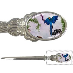 Wonderful Blue Parrot In A Fantasy World Letter Openers by FantasyWorld7