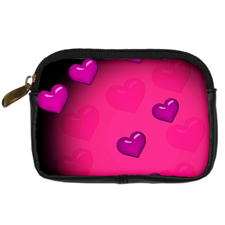 Pink Hearth Background Wallpaper Texture Digital Camera Cases
