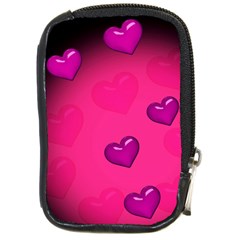 Pink Hearth Background Wallpaper Texture Compact Camera Cases by Nexatart