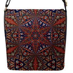 Armenian Carpet In Kaleidoscope Flap Messenger Bag (s) by Nexatart