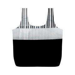 Piano Keys On The Black Background Full Print Recycle Bags (m)  by Nexatart