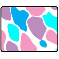 Baby Pink Girl Party Pattern Colorful Background Art Digital Double Sided Fleece Blanket (medium) 