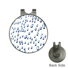 Water Drops On White Background Hat Clips With Golf Markers by Nexatart