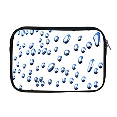 Water Drops On White Background Apple Macbook Pro 17  Zipper Case by Nexatart