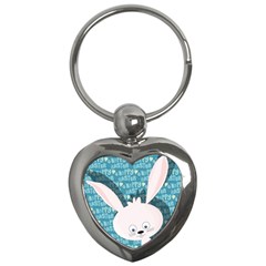 Easter Bunny  Key Chains (heart)  by Valentinaart