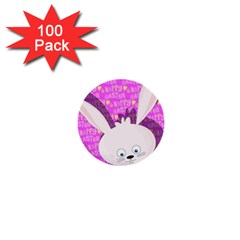 Easter Bunny  1  Mini Buttons (100 Pack)  by Valentinaart