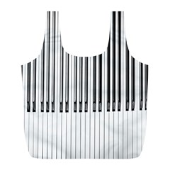 Abstract Piano Keys Background Full Print Recycle Bags (l)  by Nexatart