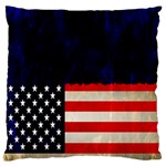 Grunge American Flag Background Large Cushion Case (Two Sides) Back