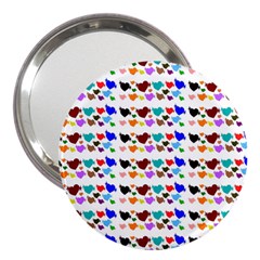 A Creative Colorful Background With Hearts 3  Handbag Mirrors by Nexatart