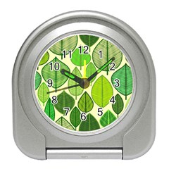 Leaves Pattern Design Travel Alarm Clocks by TastefulDesigns