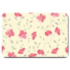 Seamless Flower Pattern Large Doormat  by TastefulDesigns