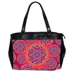 Pretty Floral Geometric Pattern Office Handbags (2 Sides) 